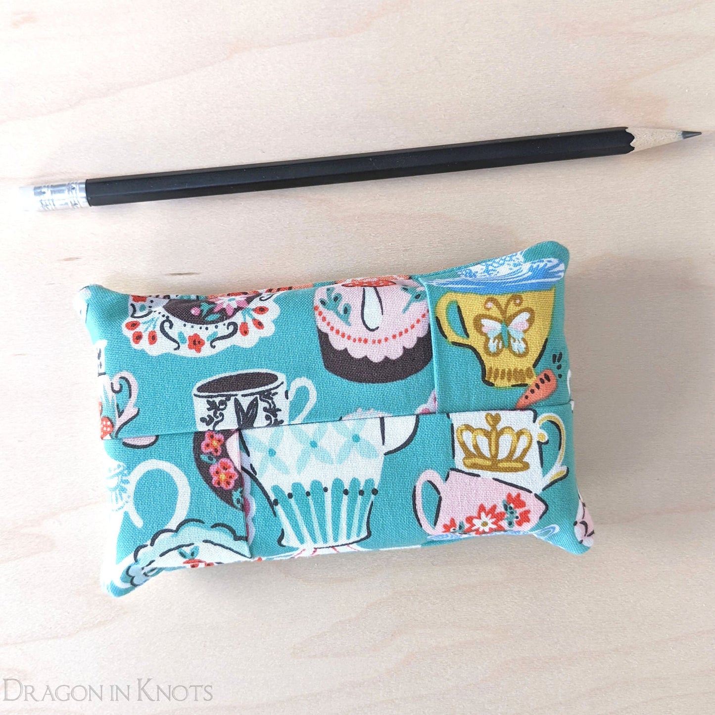 Mad Hatter's Tea Party Tissue Holder for Purse or Backpack