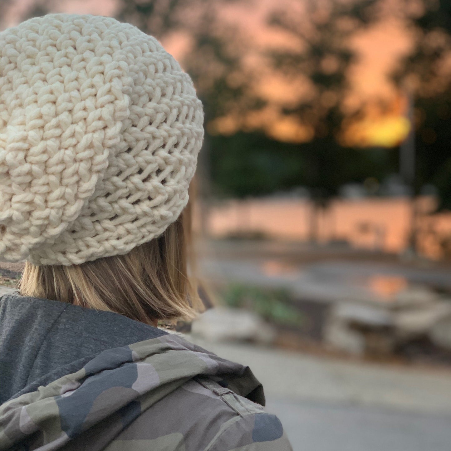 Women's Slouch Hat | Off White Beanie