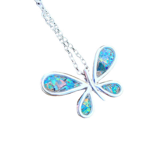 Sterling Silver Butterfly Memorial Pendant