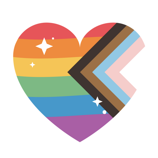 LGBTQIA+ Rainbow Heart Vinyl Sticker