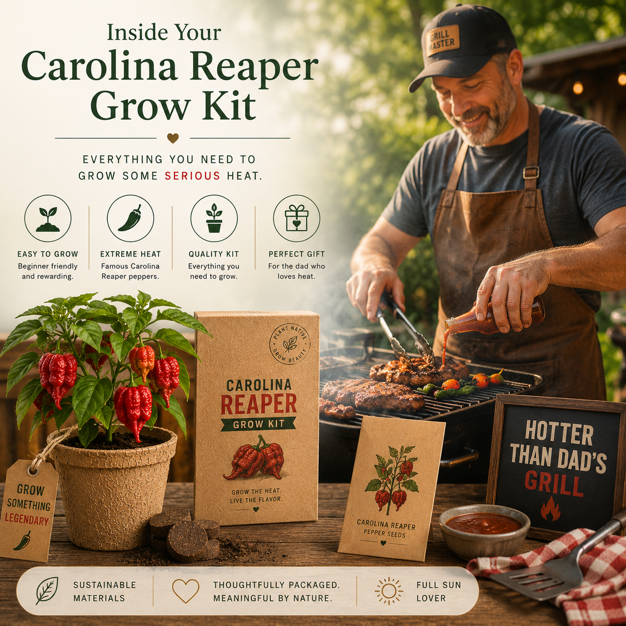 Dad’s Carolina Reaper Grow Kit 🌶️