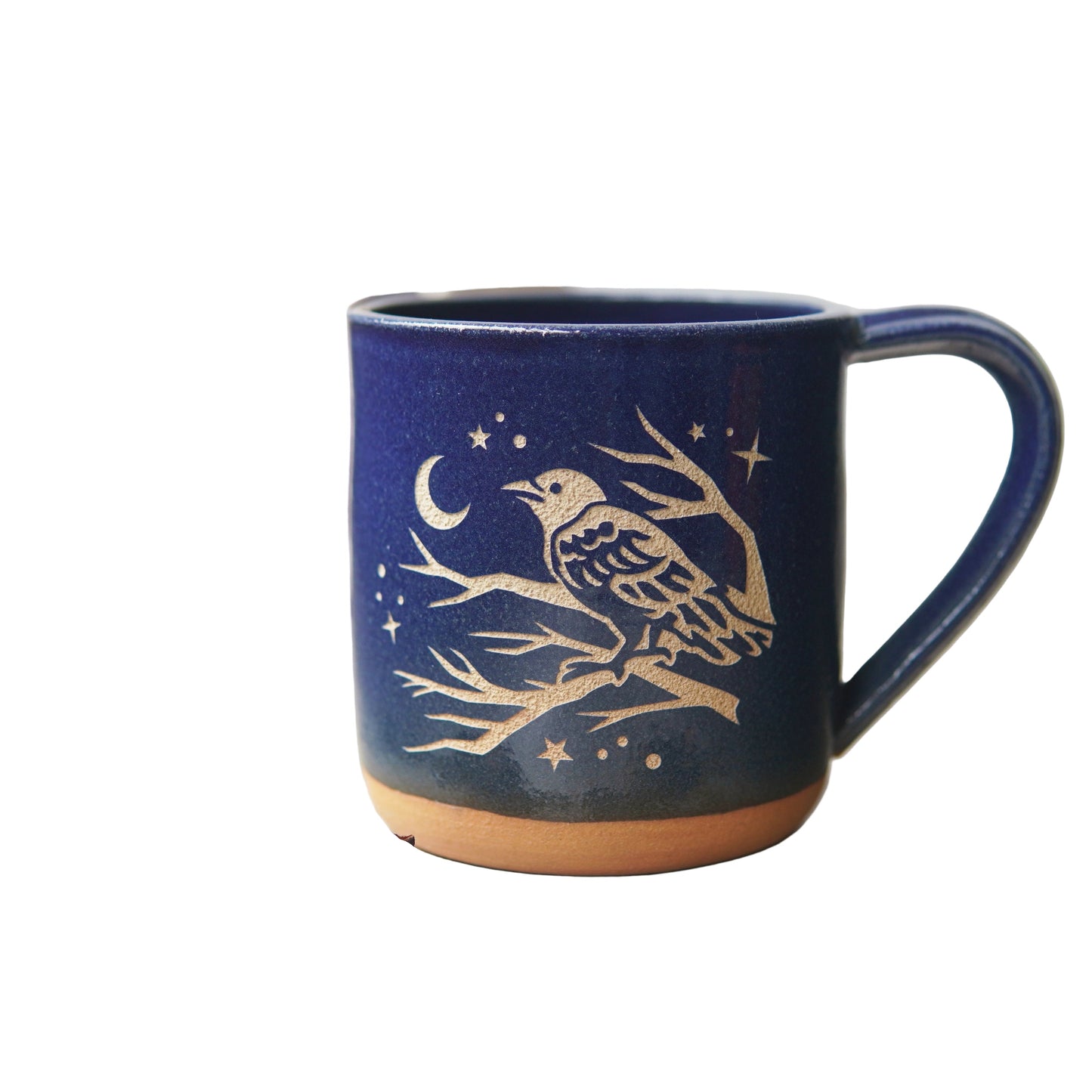 Crow Mug, Farmhouse Style Handmade Pottery