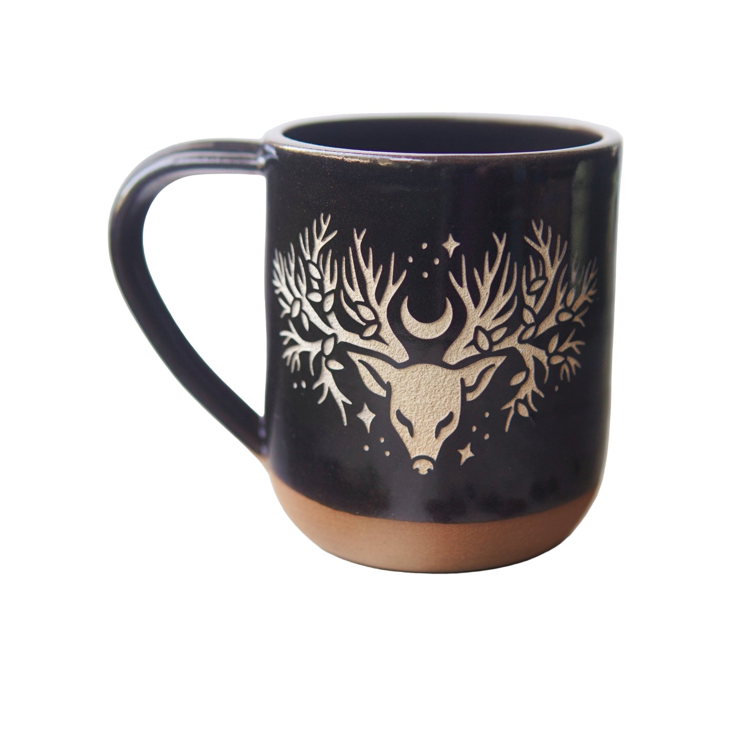 Deer Tree Mug, Farmhouse Style Handmade Pottery