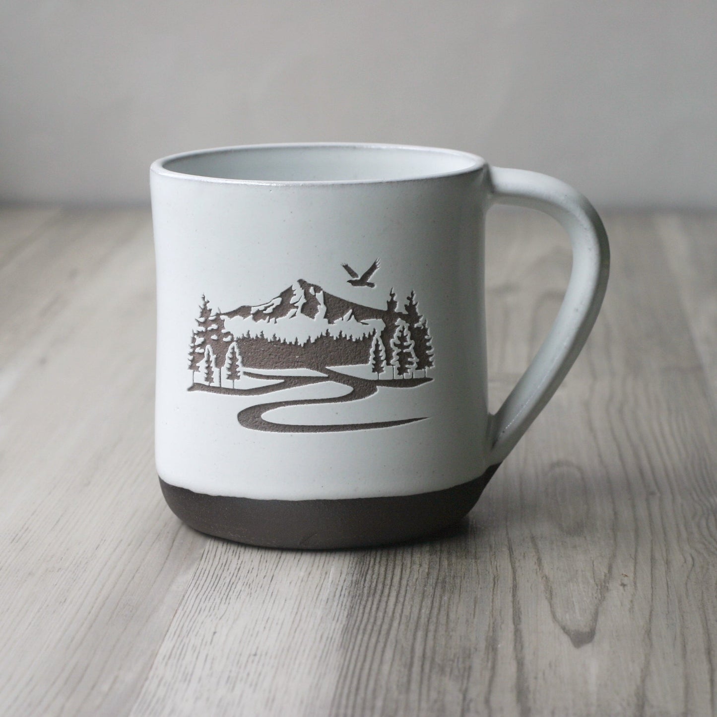Mount Hood Mug, Farmhouse Style Handmade Pottery