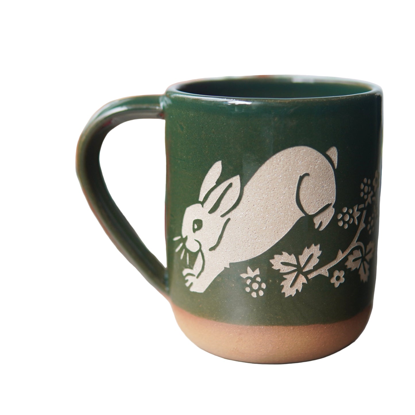 Rabbit Mug, Farmhouse Style Handmade Pottery