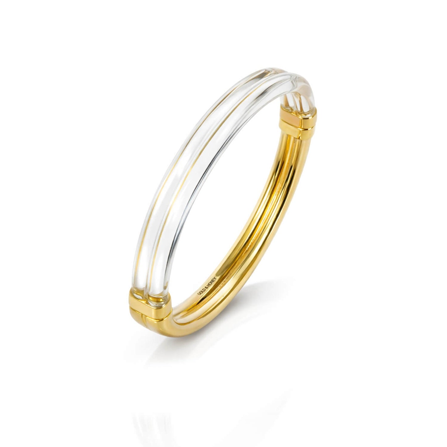 Ridge Lucite Hinge Bangle