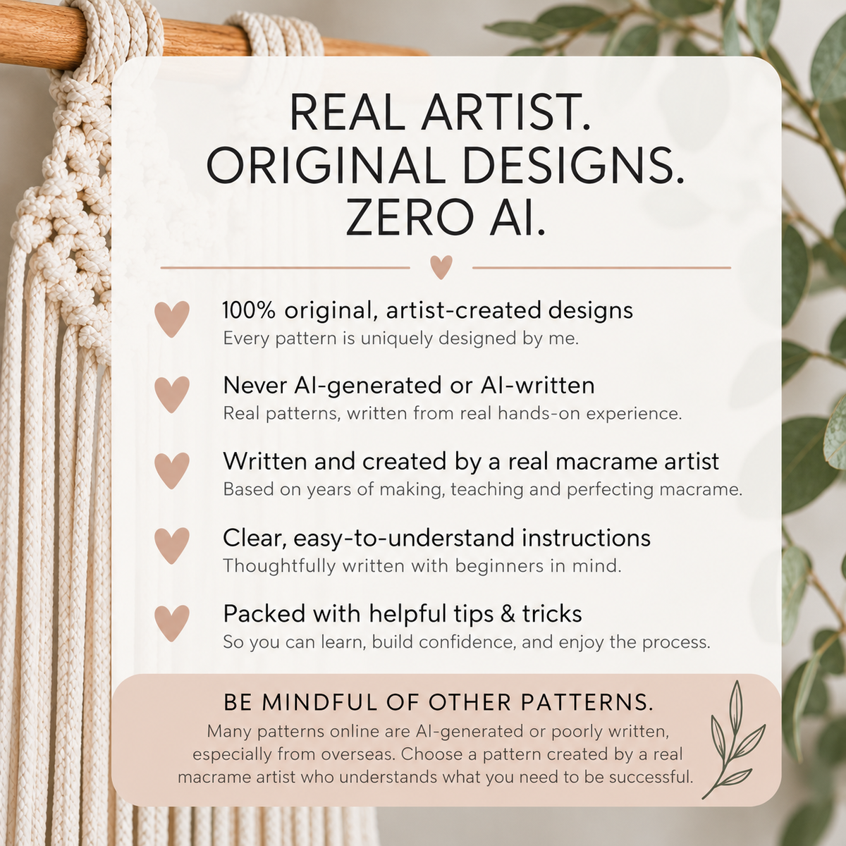 Macrame plant hanger DIY craft kit.