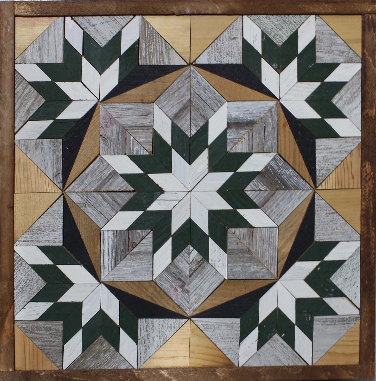 Amish Handmade Barn Quilt Wall Art – Reclaimed Barn Wood – 20.75” x 20.75”