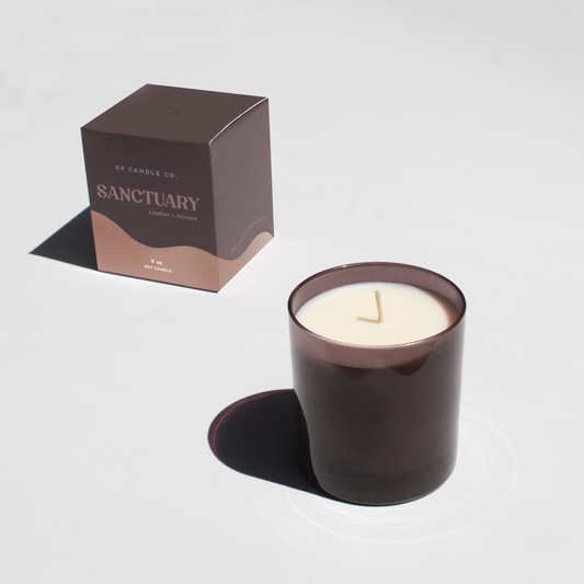 Sanctuary 9 oz. Hue Candle (Leather + Incense)