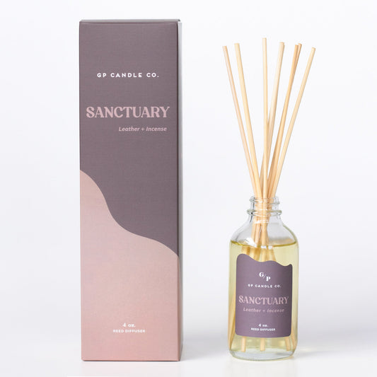 Sanctuary 4 oz. Hue Reed Diffuser (Leather + Incense)