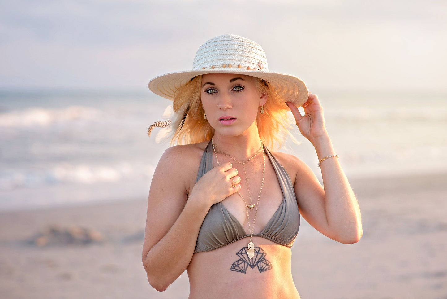 Gold Filled Shark Tooth Y Necklace