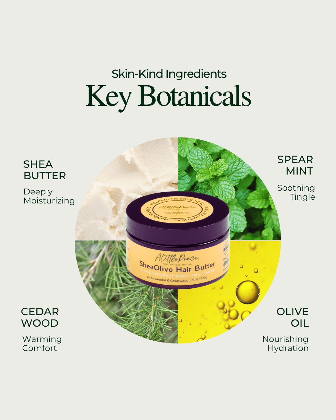SheaOlive Hair Butter | Spearmint & Cedarwood