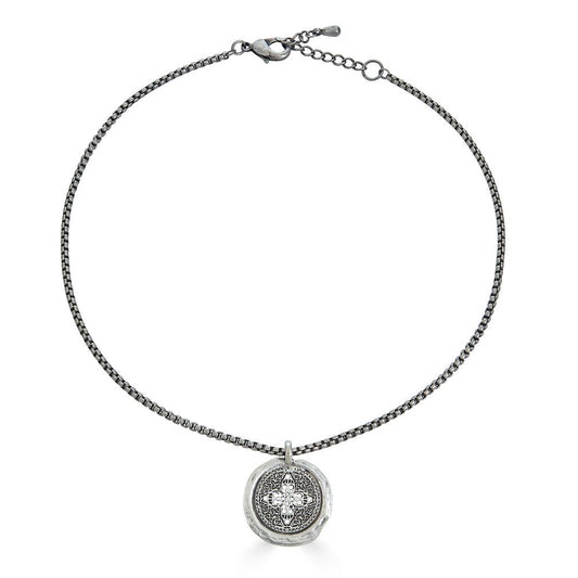 Antique Silver Filigree Coin Necklace