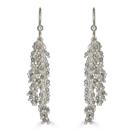 Silver Labradorite Drizzle Earrings