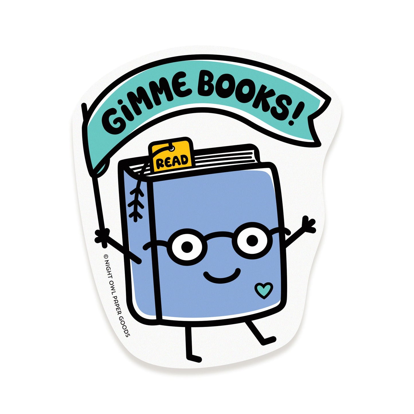 Gimme Books Vinyl Sticker