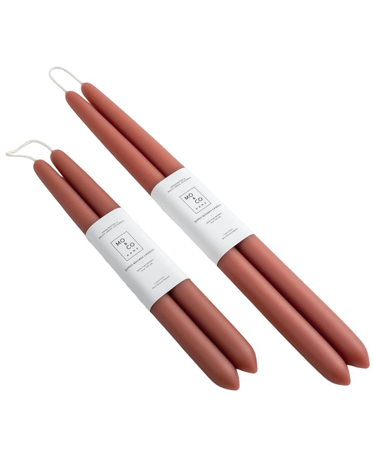 Terra Cotta | Dipped Beeswax Taper Candles