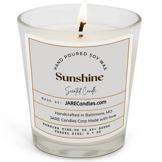 Sunshine - Sweet Bergamot, Fresh Grapefruit - Soy Wax Scented Candle