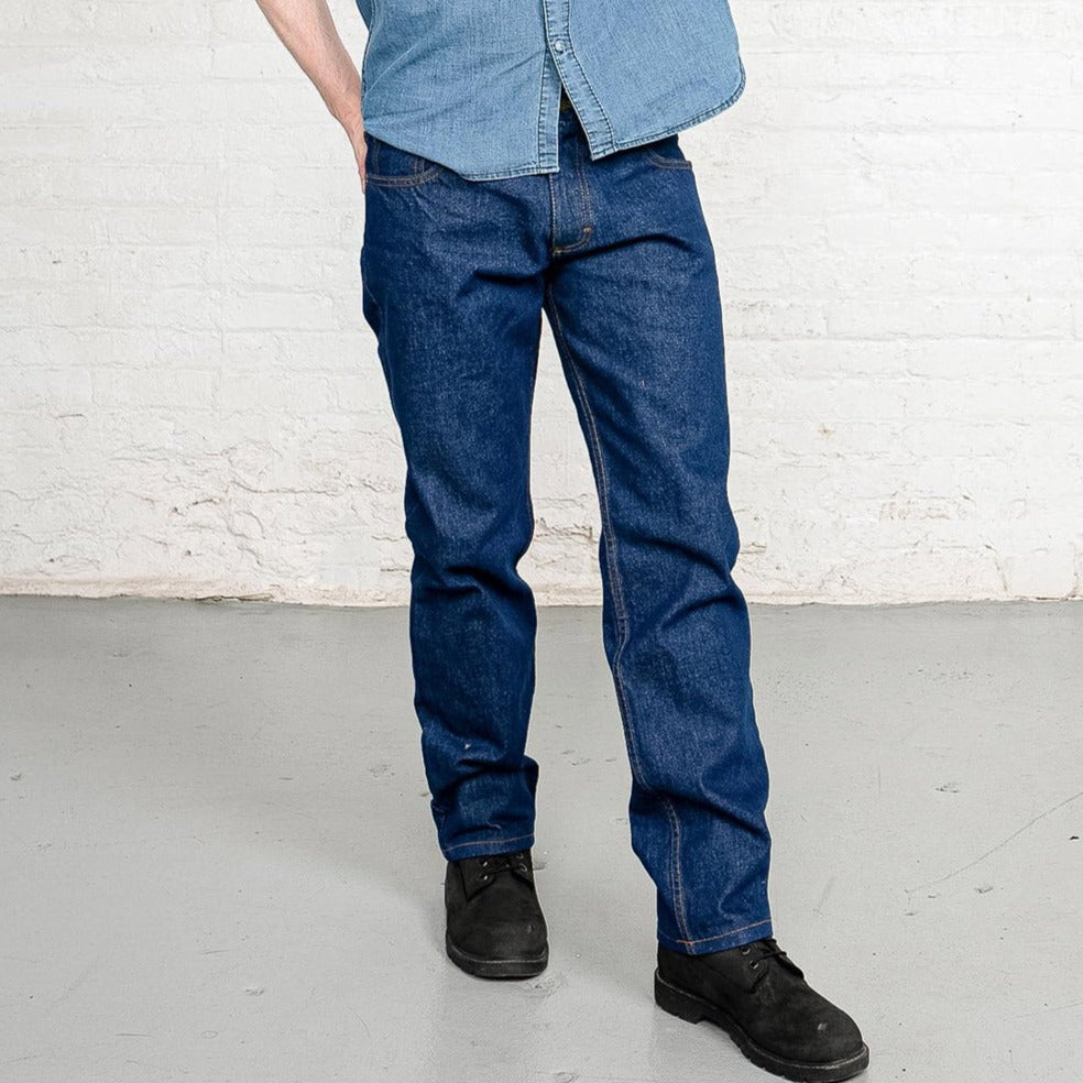 100% Cotton Tailored Fit Dark Wash