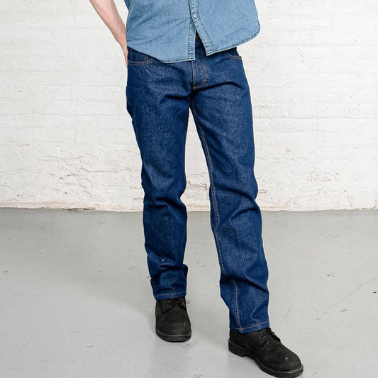100% Cotton Tailored Fit Dark Wash