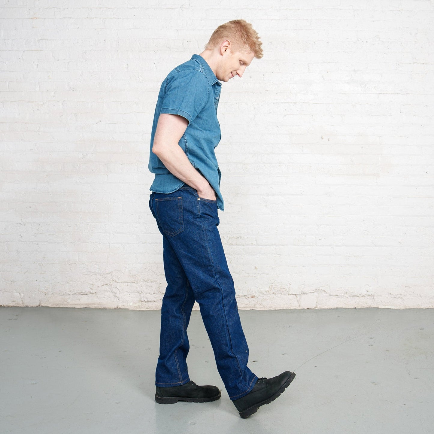 100% Cotton Tailored Fit Dark Wash