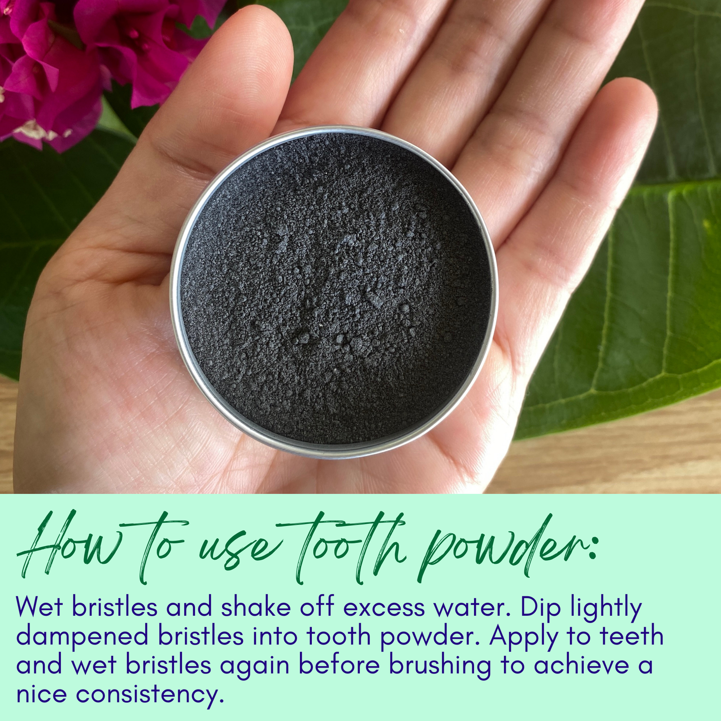 Charcoal Tooth Powder, Unflavored with 5% Hydroxyapatite