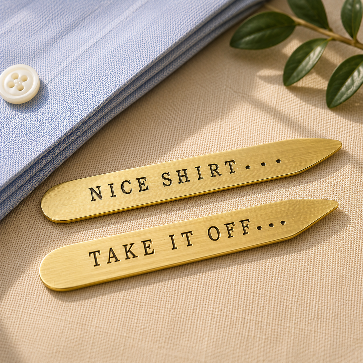 Sexy Husband-To-Be Hand Stamped Collar Stays