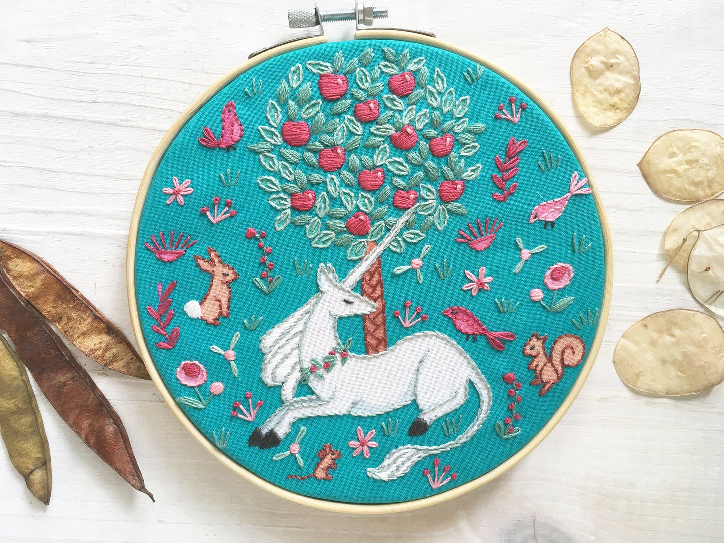 Unicorn Garden Full Kit Hand Embroidery DIY