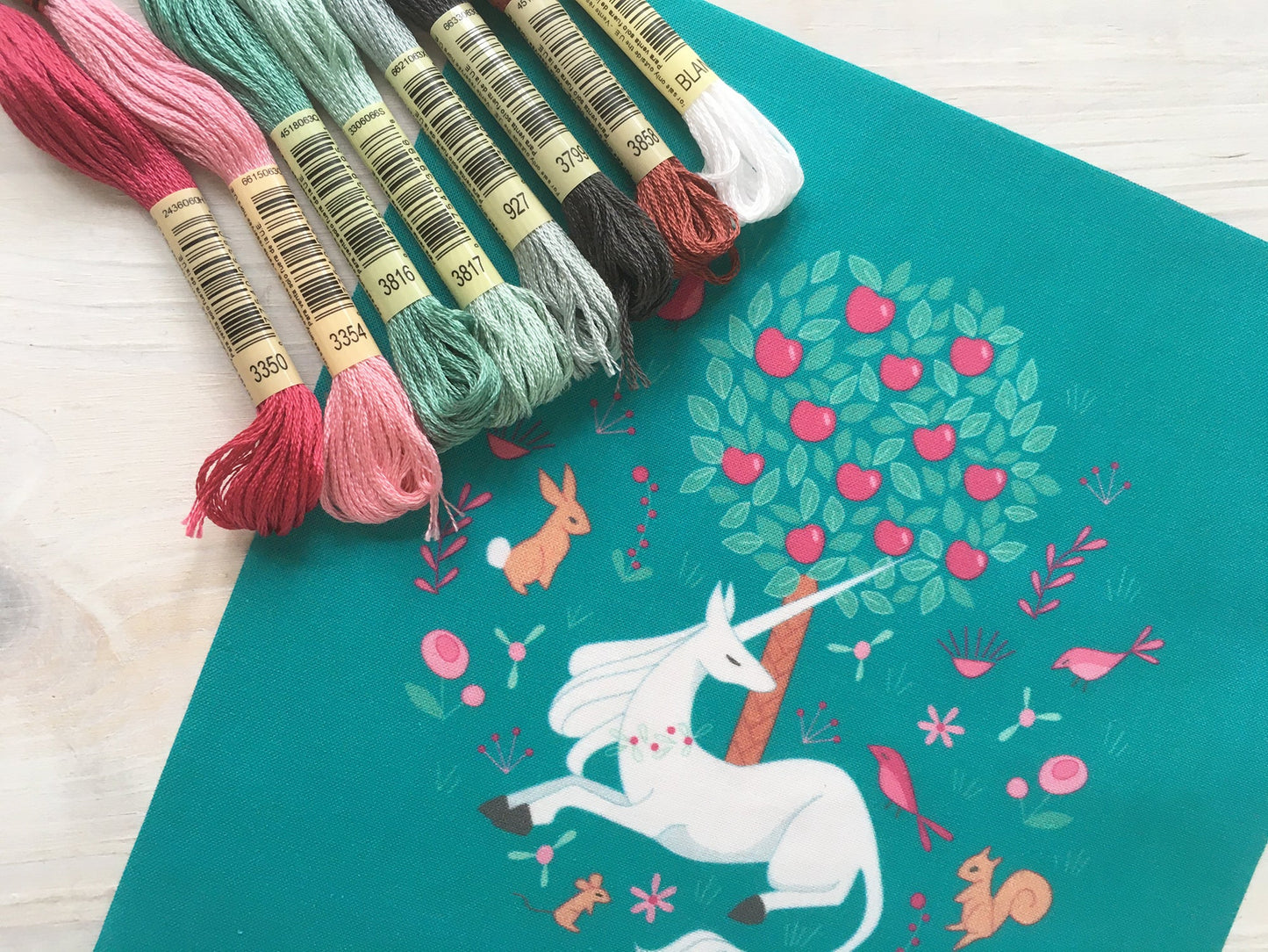 Unicorn Garden Full Kit Hand Embroidery DIY
