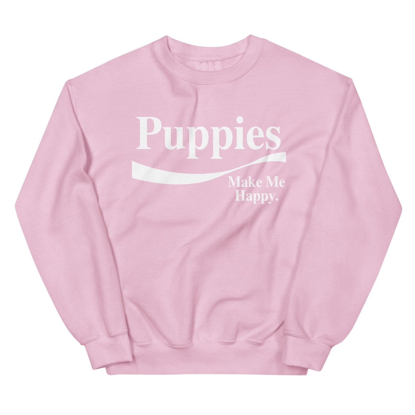 Enjoy Puppies Make Me Happy Sweatshirt | Gift for Dog Lovers