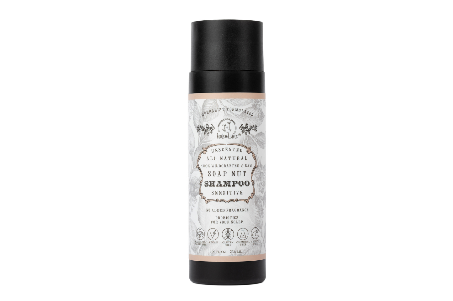 All Natural Soapnut SHAMPOO - UNSCENTED - wild fermented probiotics for your scalp