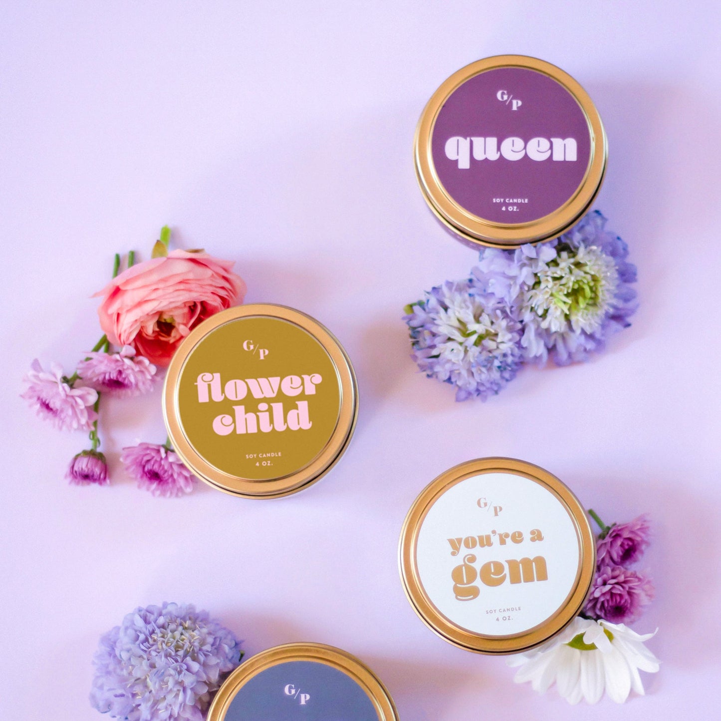 Flower Child 4 oz. Just Because Candle Tin