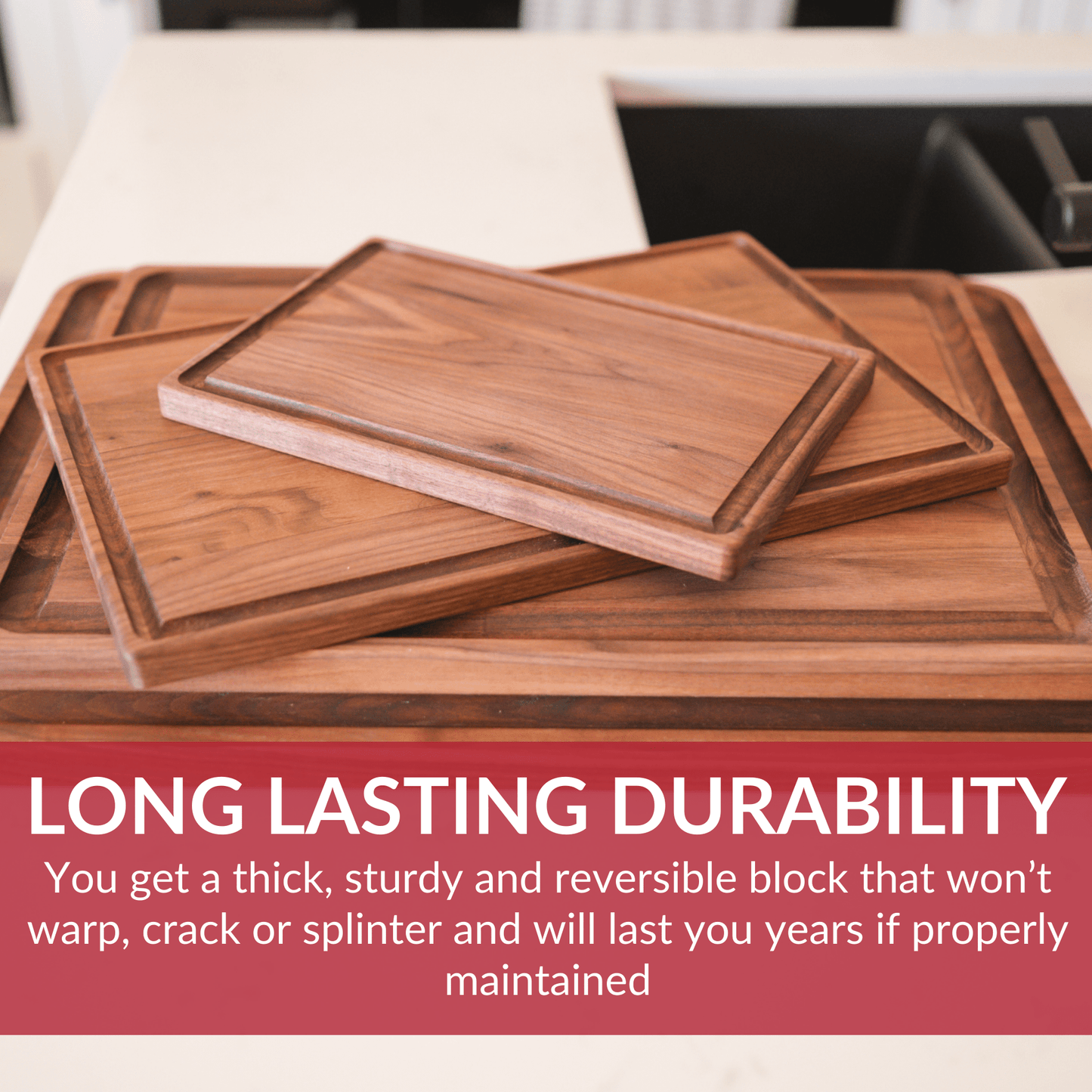 Large Walnut Wood Cutting Board
