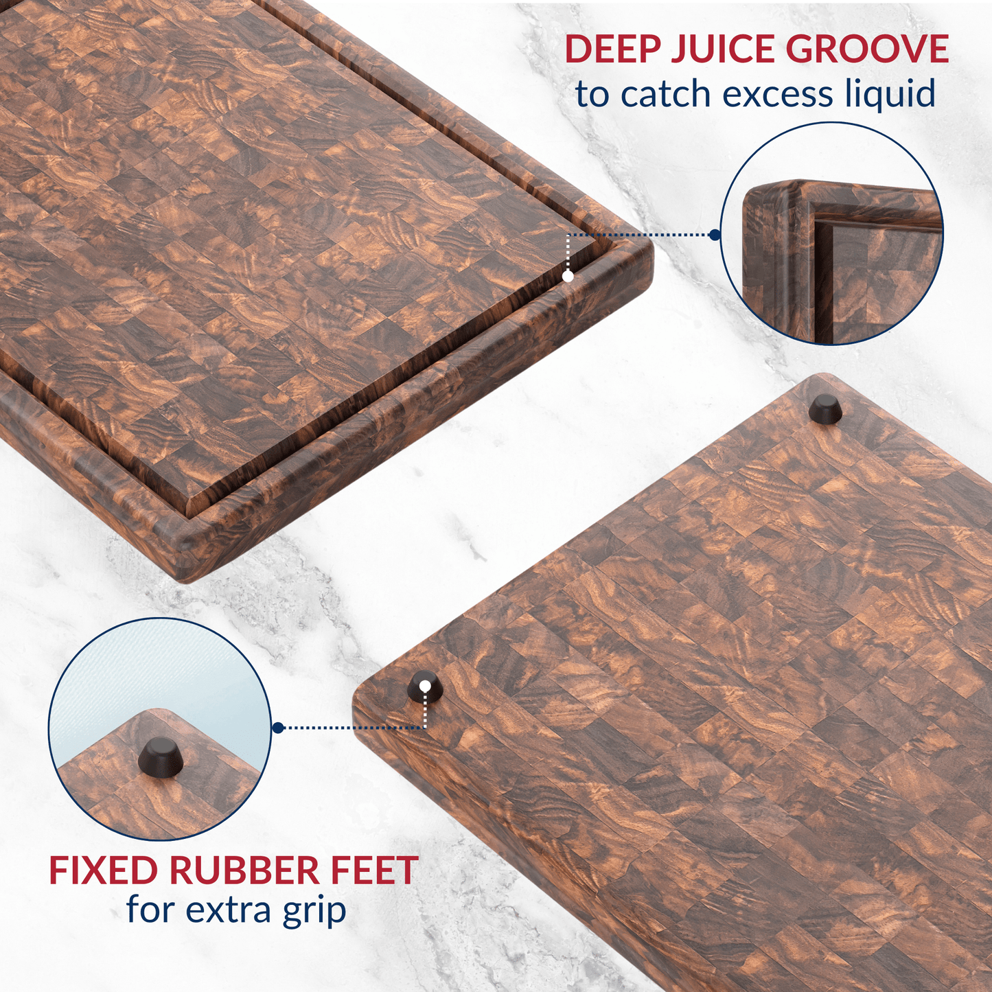Extra Large Walnut Wood End Grain Cutting Board
