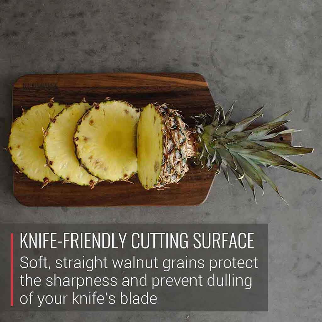 8 x 17 Walnut Cutting Board and Charcuterie Paddle with Handle