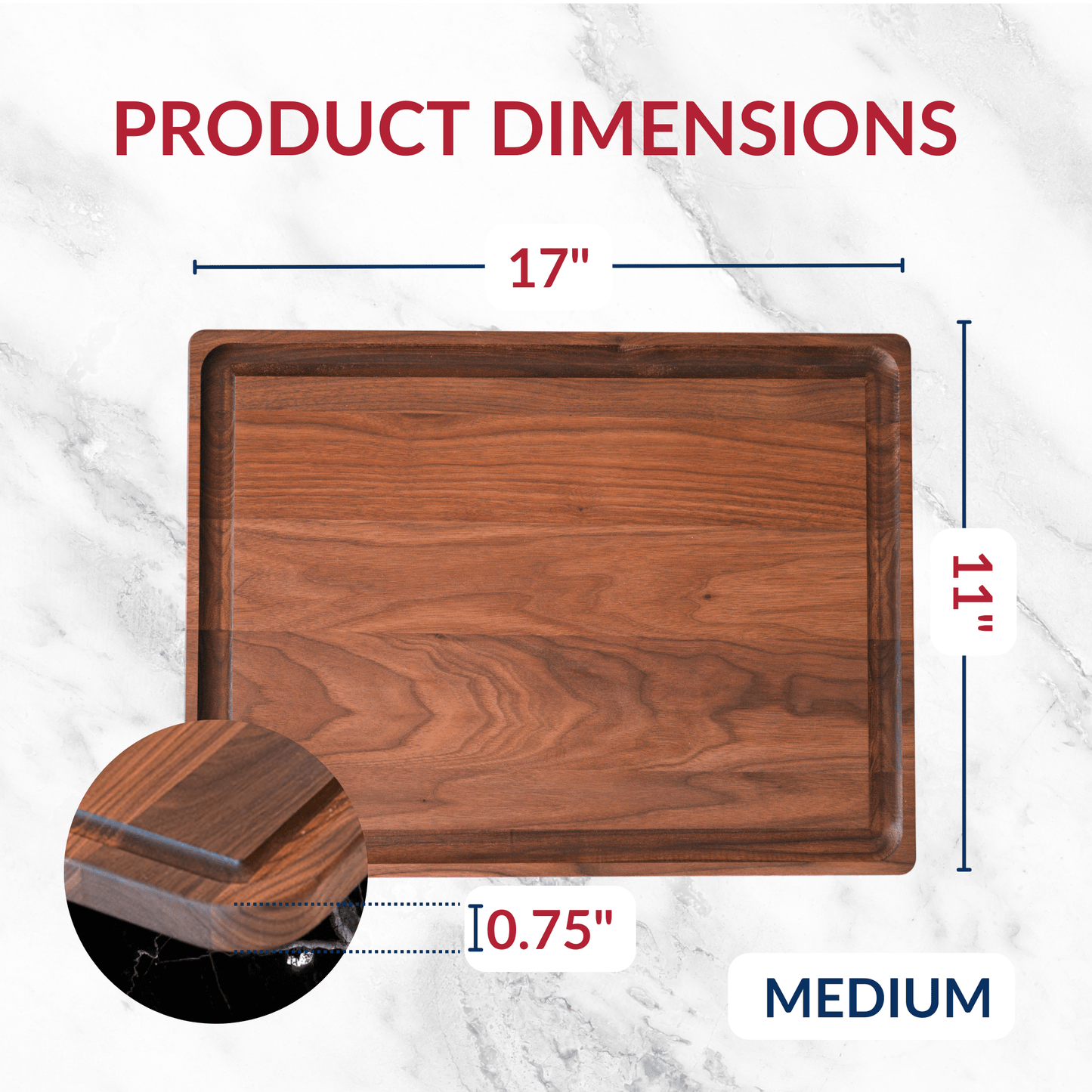 Medium Walnut Wood Cutting Board