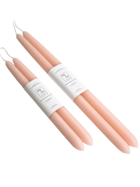 Pink Rose | Dipped Beeswax Taper Candles
