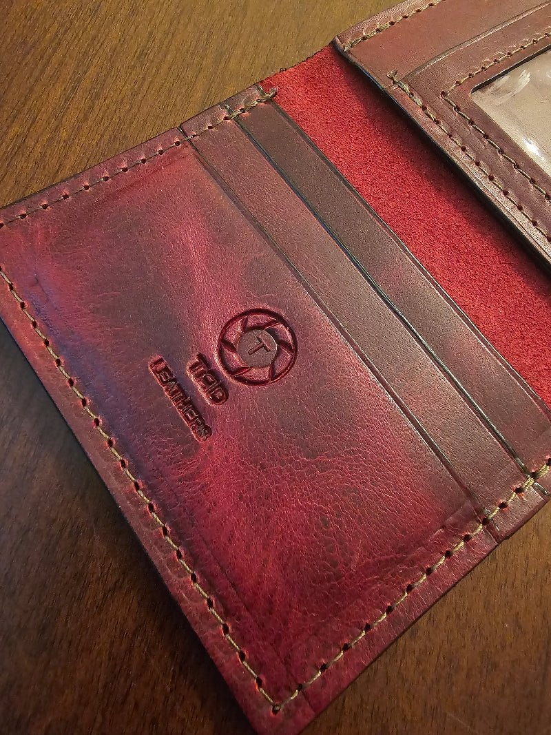 Bourbon Reserve Premium Card Holder - Rich Brown Leather Slim Wallet
