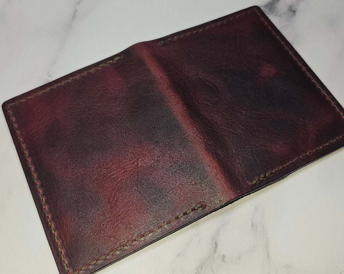 Bourbon Reserve Premium Card Holder - Rich Brown Leather Slim Wallet