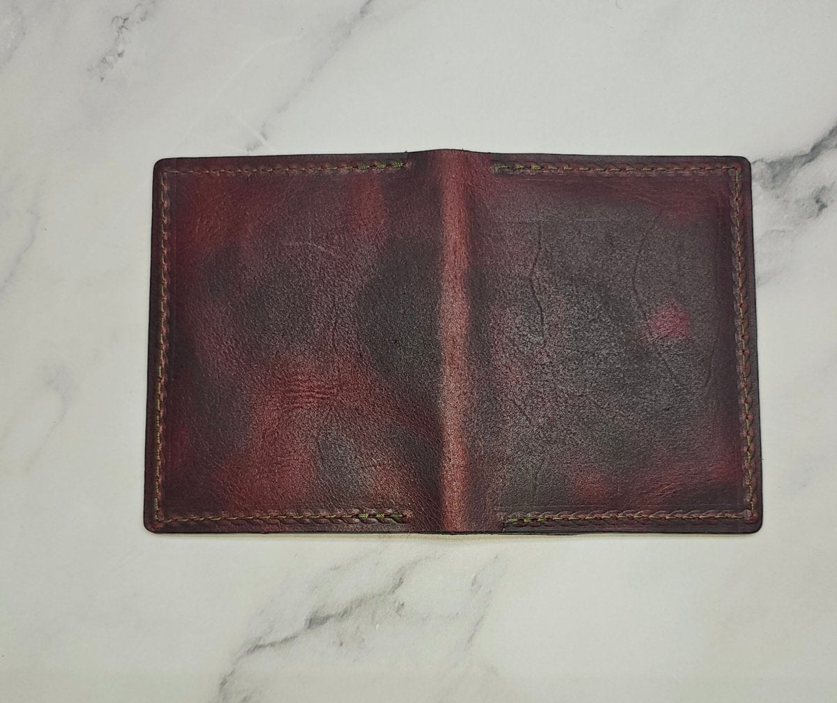 Bourbon Reserve Premium Card Holder - Rich Brown Leather Slim Wallet