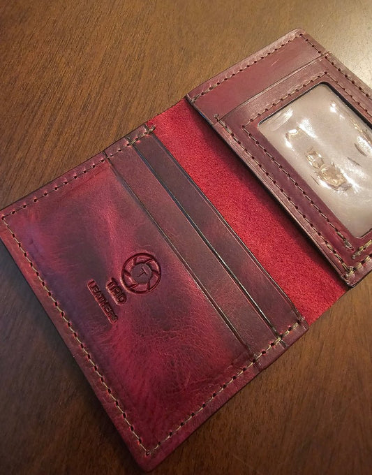 Bourbon Reserve Premium Card Holder - Rich Brown Leather Slim Wallet