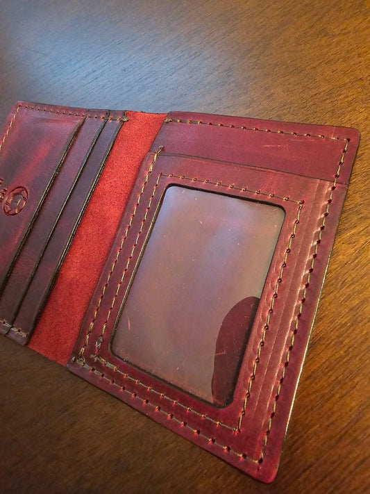 Bourbon Reserve Premium Card Holder - Rich Brown Leather Slim Wallet