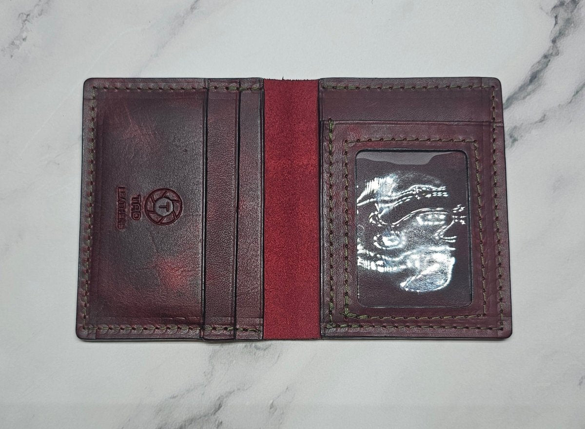 Bourbon Reserve Premium Card Holder - Rich Brown Leather Slim Wallet