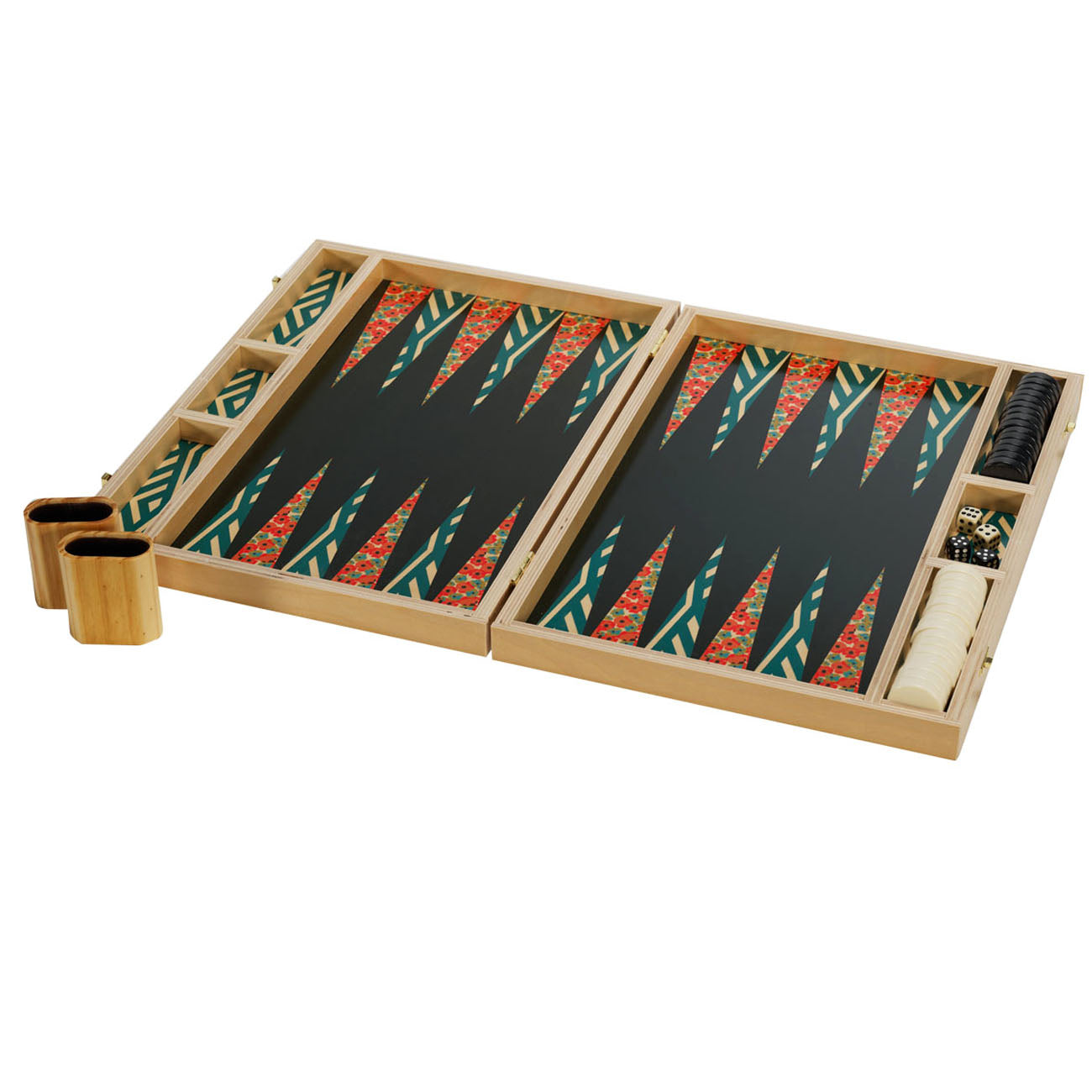 poppy red tabletop backgammon