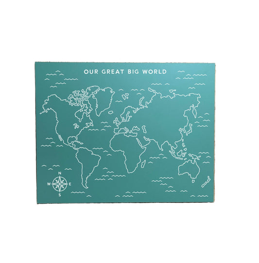 World Map Trace-n-Erase Chalkboard® (Unlabeled)